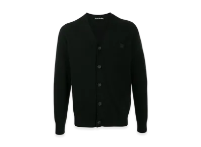 Acne Studios Keve Face V-Neck Cardigan - 21SS "Black"