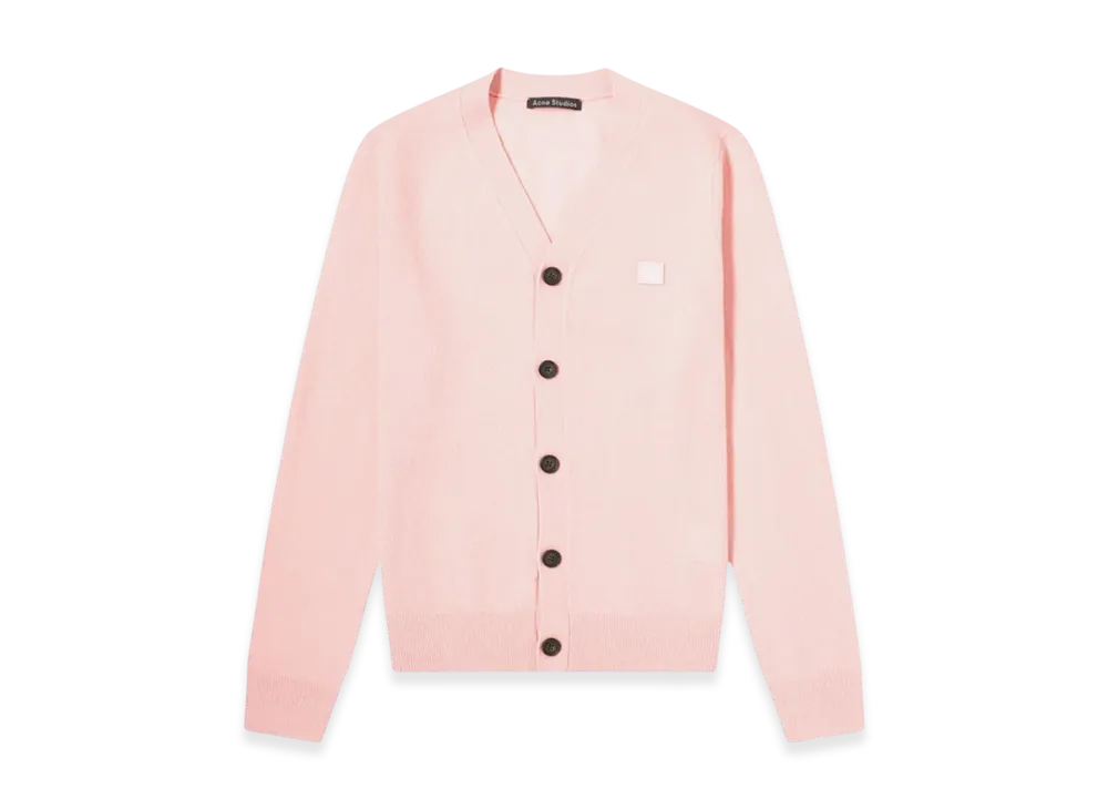 Acne Studios Keve Face V-Neck Cardigan "Blush Pink"