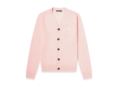 Acne Studios Keve Face V-Neck Cardigan "Blush Pink"