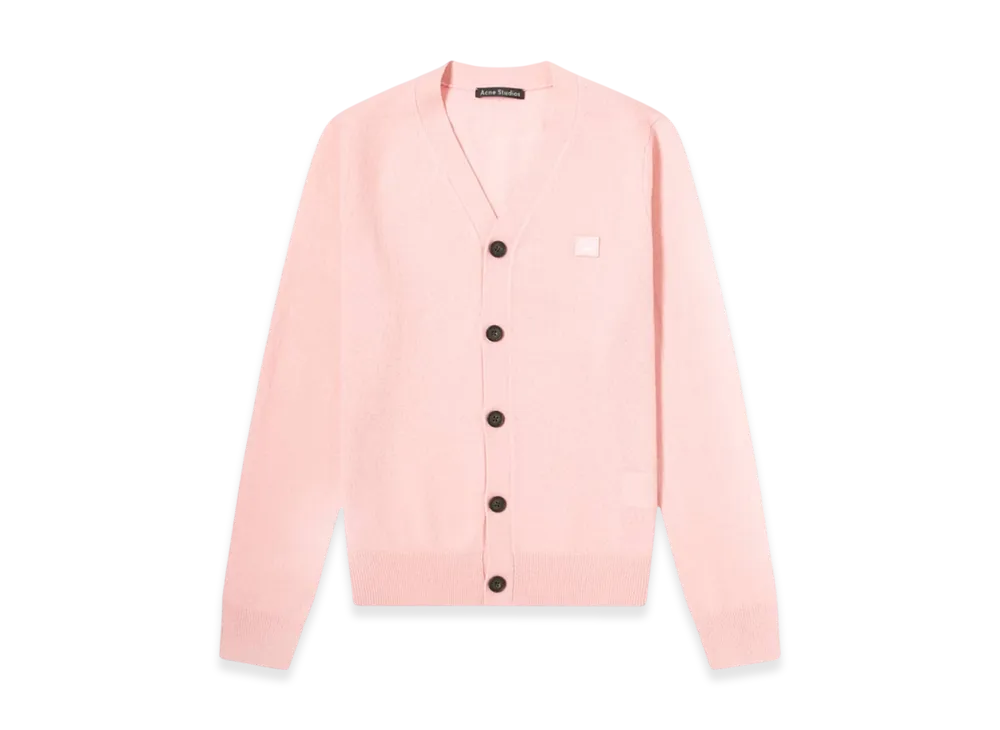 Acne Studios Keve Face V-Neck Cardigan "Blush Pink"