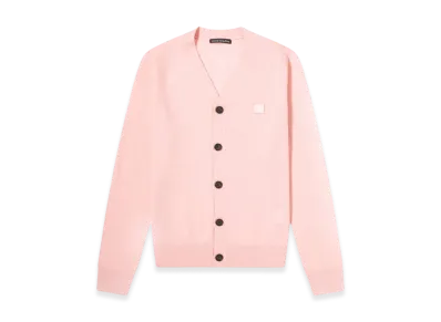 Acne Studios Keve Face V-Neck Cardigan "Blush Pink"