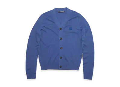 Acne Studios Keve Face V-Neck Cardigan "Dusty Blue"