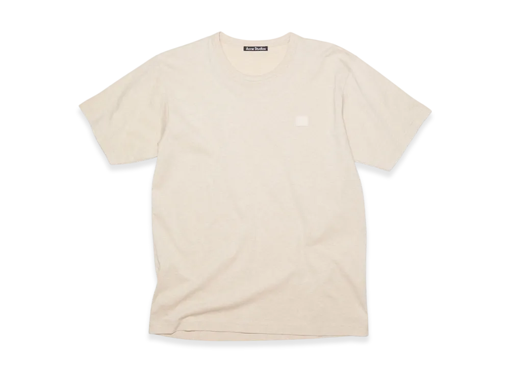 Acne Studios Nash Face Crewneck T-Shirt "OATMEAL MELANGE"
