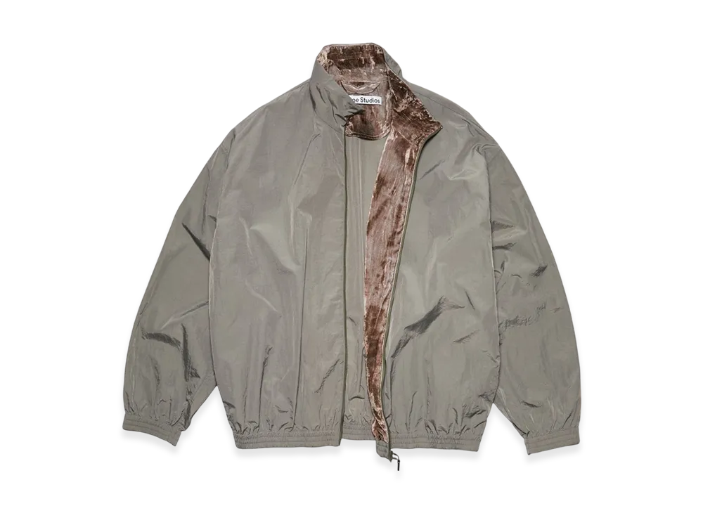 Acne Studios Nylon Zippered Jacket "Fox Grey"