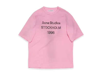 Acne Studios Logo T-Shirt Relaxed Fit "Cotton Candy Pink"