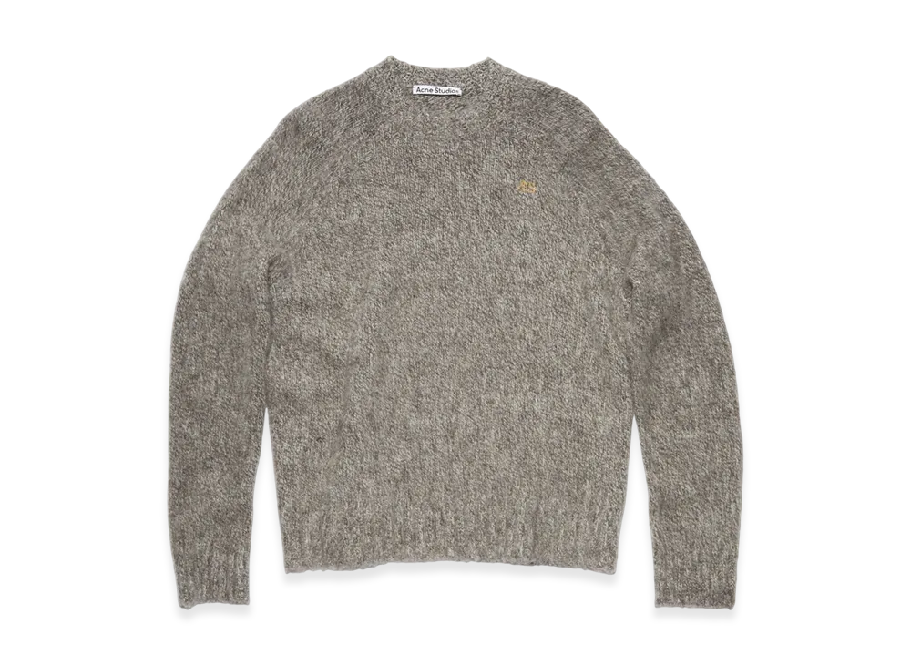 Acne Studios Wool Crewneck Jumper "Anthracite Grey/Off White"
