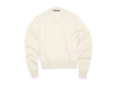 Acne Studios Wool V-Neck Sweater "Oatmeal Melange"