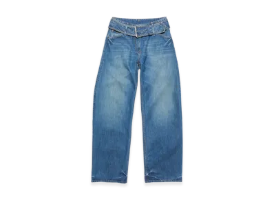 Acne Studios Belted Denim Trousers "Mid Blue"