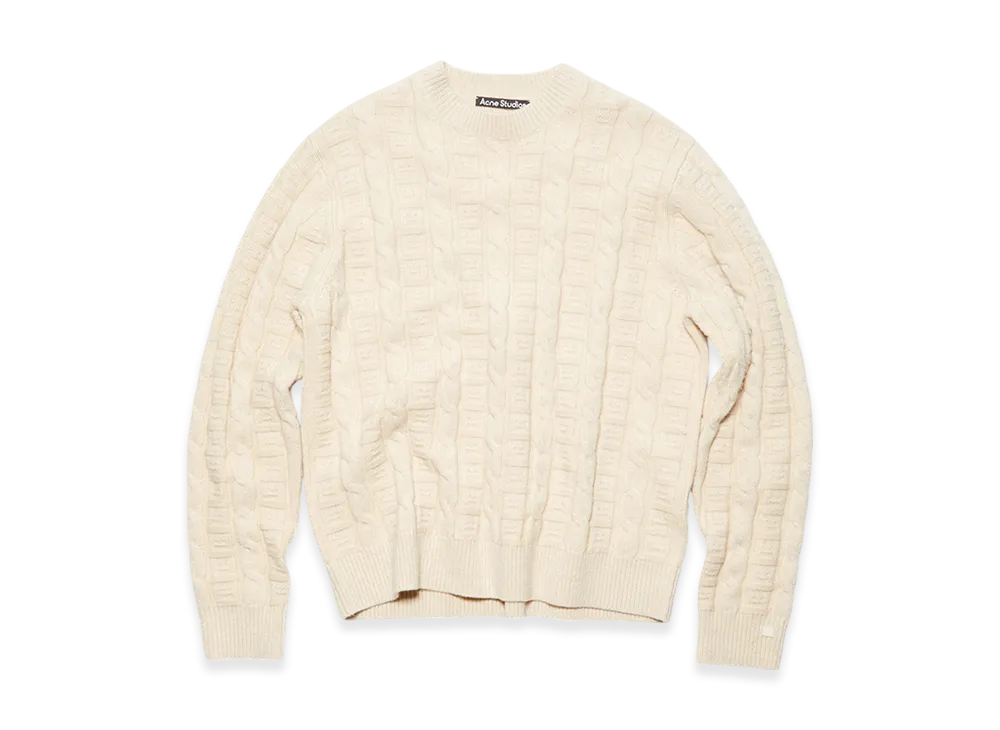 Acne Studios Cable Wool Jumper "Oatmeal Melange"