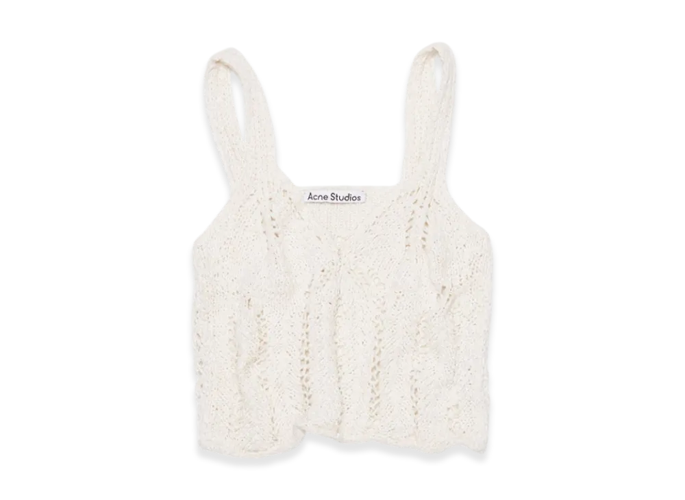 Acne Studios Cropped Lace Top "Off White"