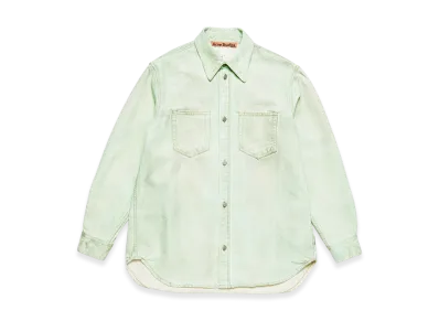 Acne Studios Denim Button Up Shirt Relaxed Fit "Mint Green"