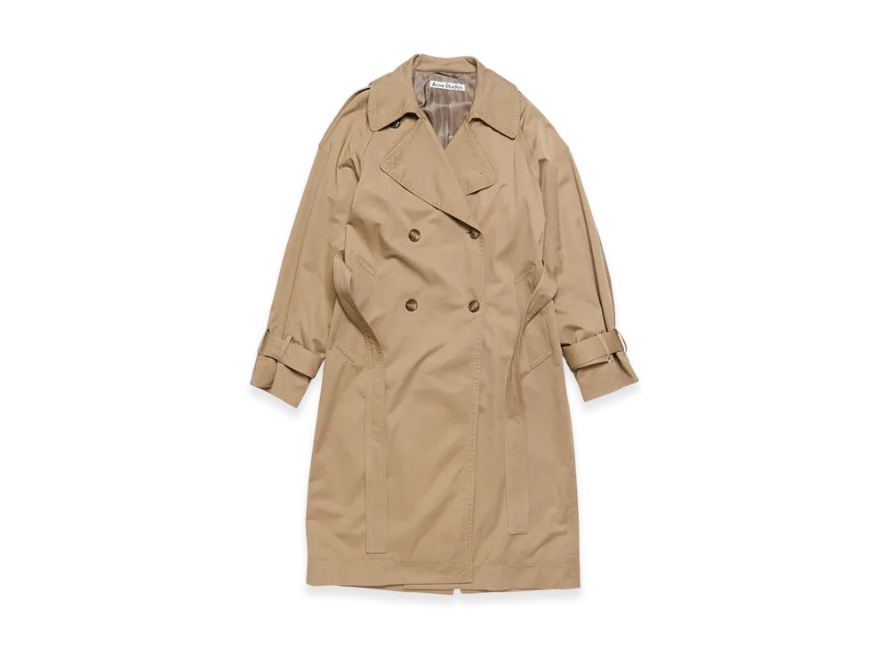 Acne Studios Double Breasted Trench Coat "Cold Beige"