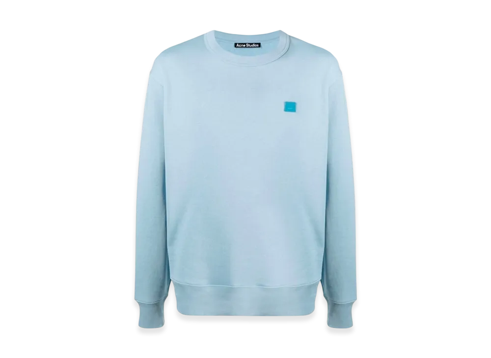 Acne Studios Fairah Face Crewneck Sweatshirt "Powder Blue"