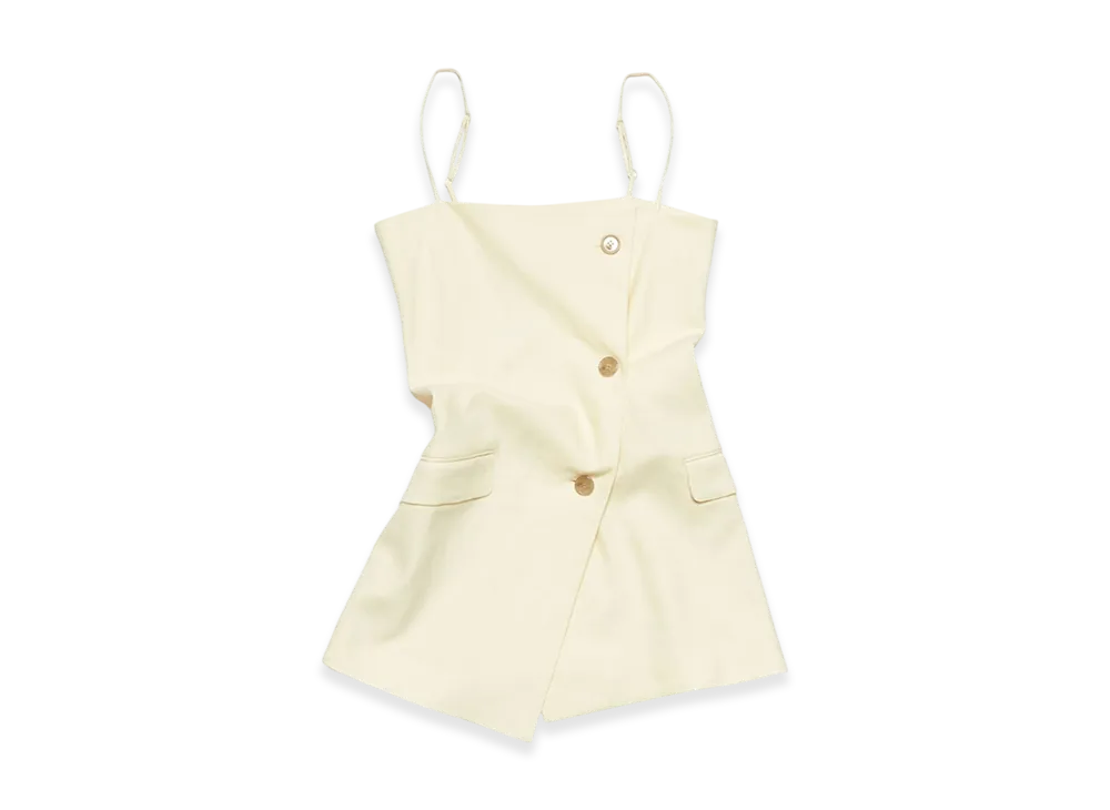 Acne Studios Strap Suit Top "Soft Yellow"