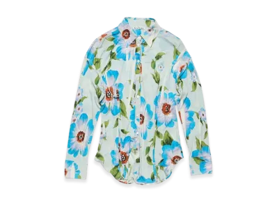 Acne Studios Button Up Printed Shirt "Multi/Blue"