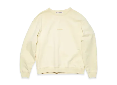 Acne Studios Logo Crewneck Sweatshirt "Vanilla Yellow"