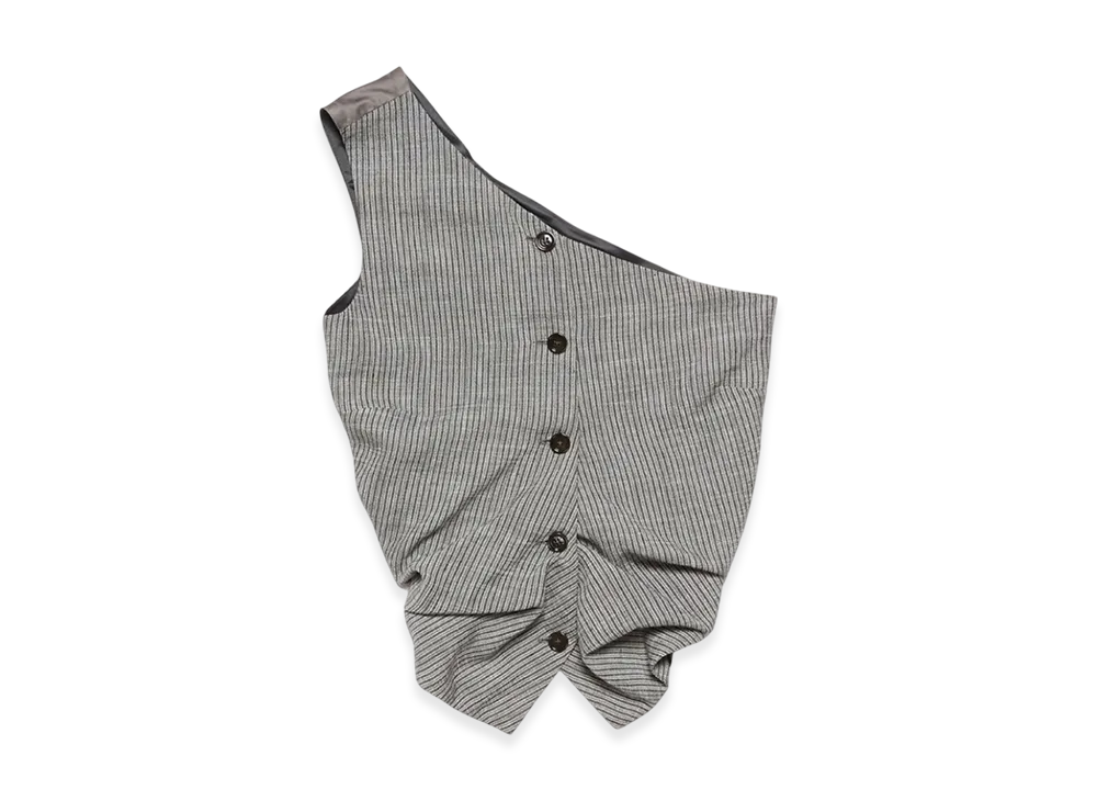 Acne Studios Off Shoulder Waistcoat "Grey Melange"