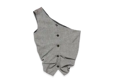 Acne Studios Off Shoulder Waistcoat "Grey Melange"