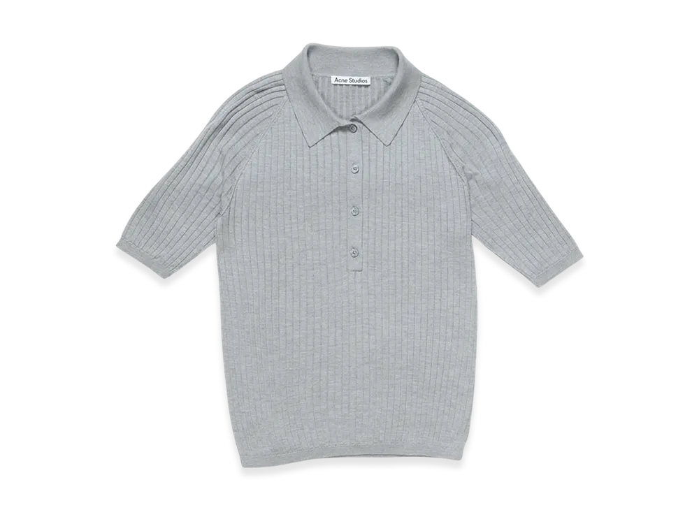 Acne Studios Polo Silk T-Shirt "Grey"
