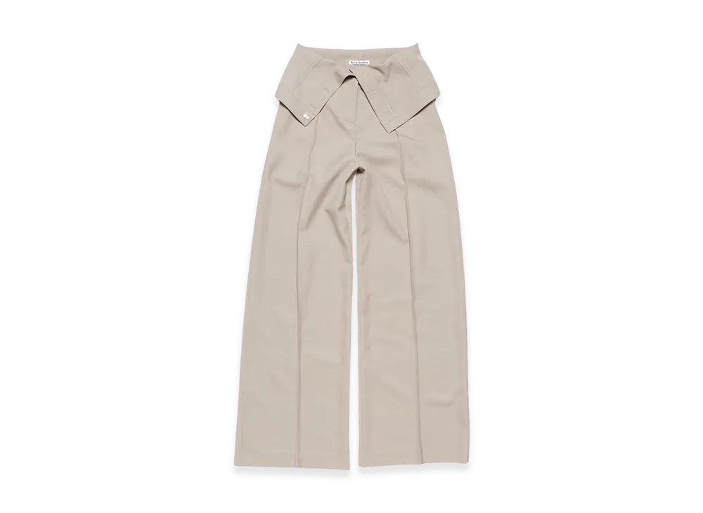 Acne Studios Tailored Wool Blend Trousers "Cold Beige"
