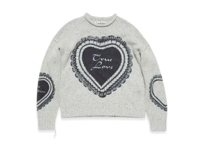 Acne Studios Printed Wool Blend Jumper "Light Grey"