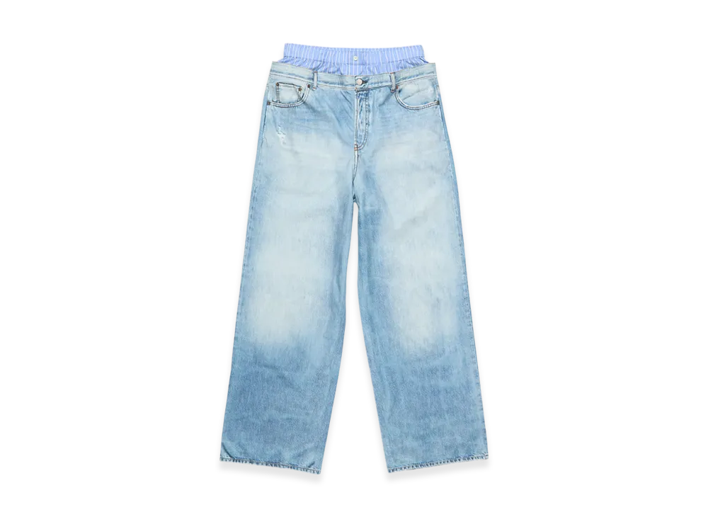 Acne Studios Printed Trousers "Light Blue"