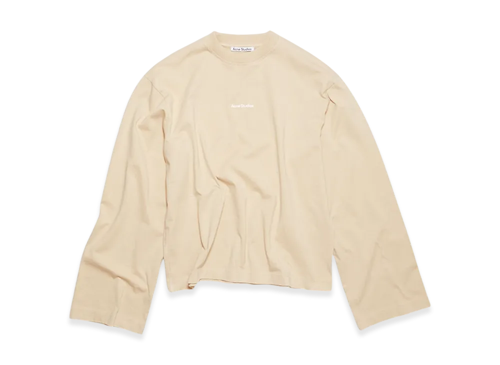 Acne Studios Logo Long Sleeve T-Shirt "Beige"