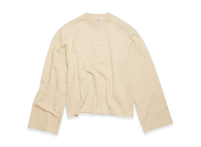 Acne Studios Logo Long Sleeve T-Shirt "Beige"
