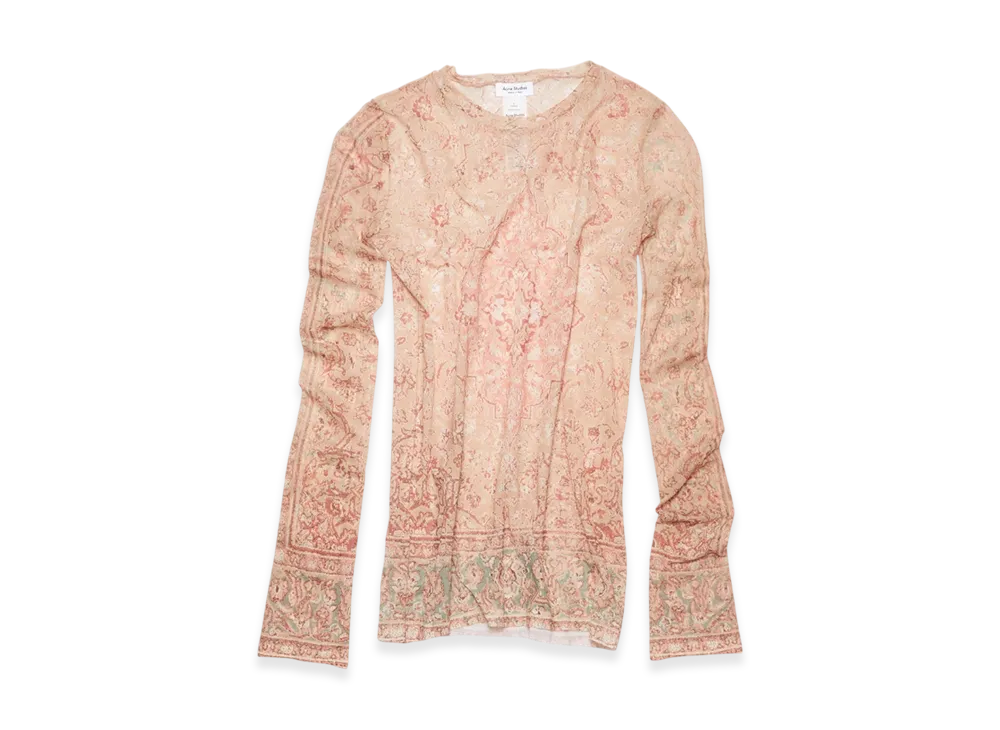 Acne Studios Seamless Printed Top "Peach Orange"