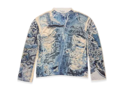 Acne Studios Printed Sweater "Denim Blue"