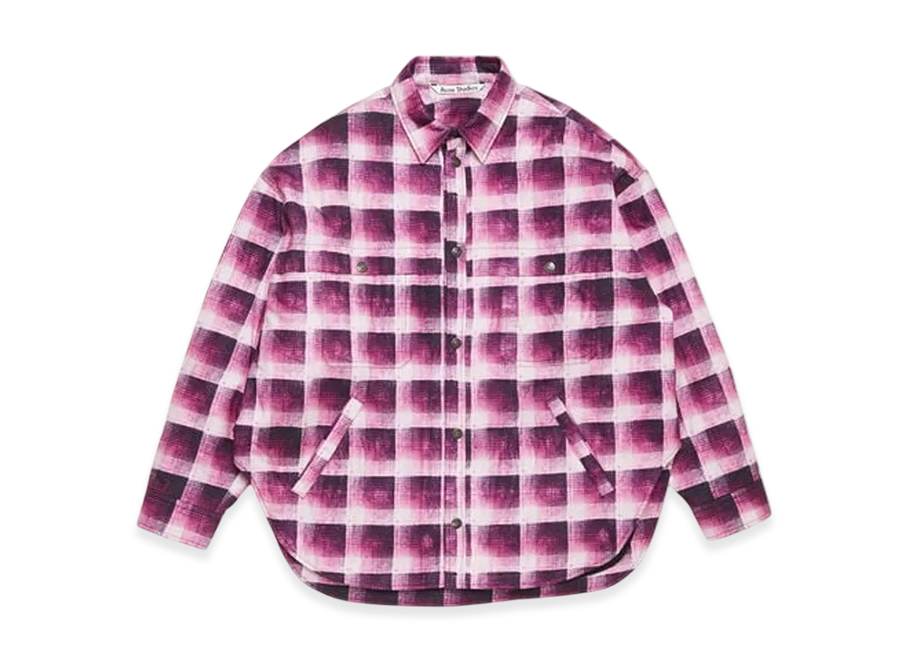 Acne Studios Check Button Up Shirt "Pink"