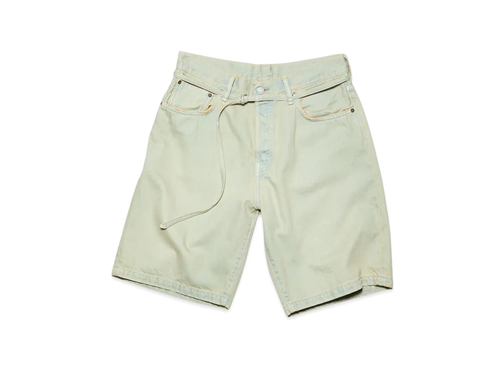 Acne Studios Loose Fit Denim Shorts "Pale Yellow/Pale Blue"