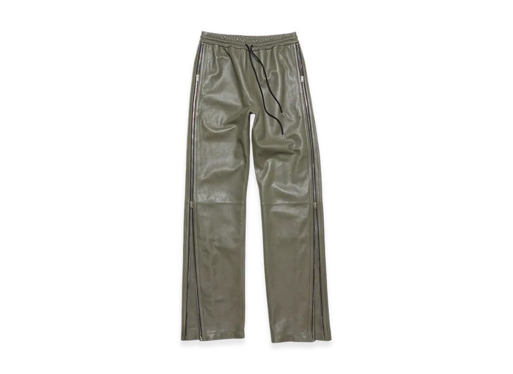 Acne Studios Leather Trousers "Dusty Green"