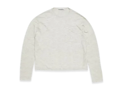 Acne Studios Crew Neck Jumper Cashmere "Light Grey Melange"