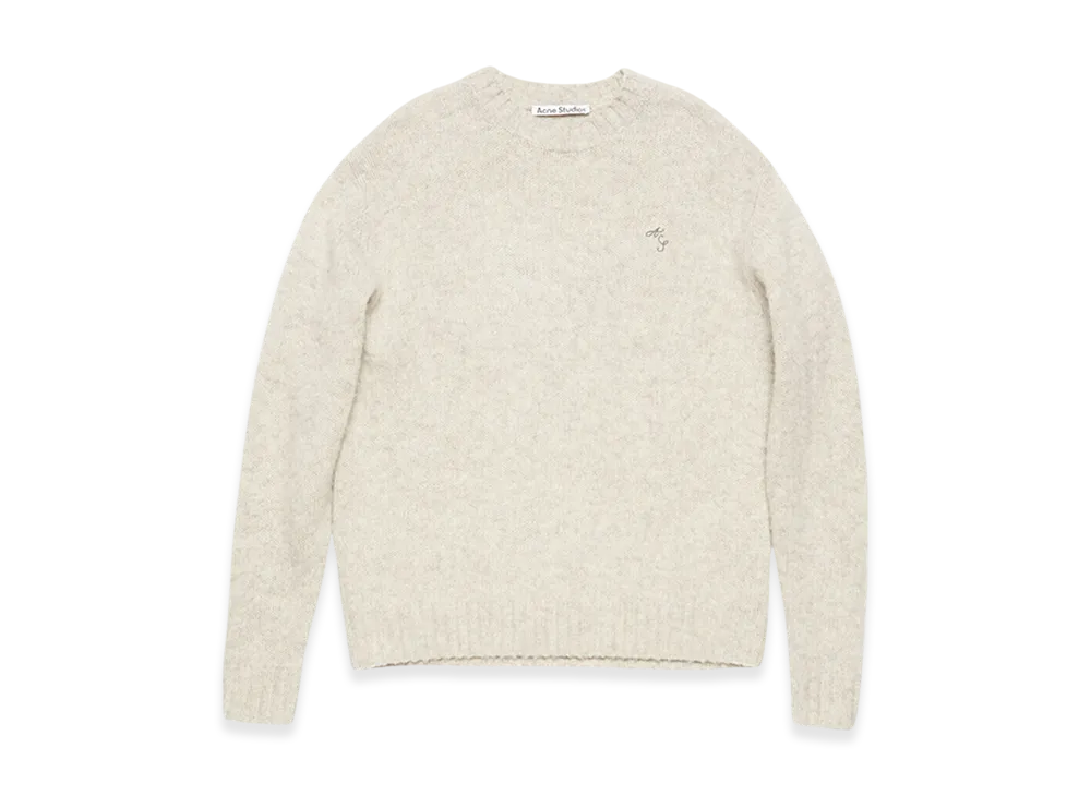 Acne Studios Crew Neck Wool Jumper "Light Grey Melange"