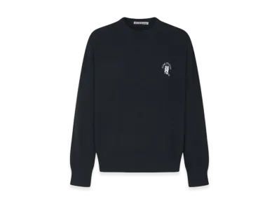 Acne Studios Embroidered Logo Jumper "Dark Navy Melange"