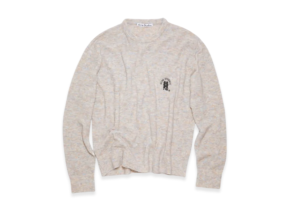 Acne Studios Embroidered Logo Jumper "Light Grey/Brown Melange"