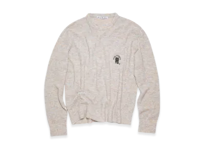 Acne Studios Embroidered Logo Jumper "Light Grey/Brown Melange"
