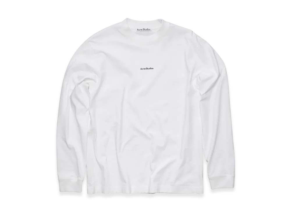 Acne Studios Logo Long Sleeve T-Shirt "Optic White"