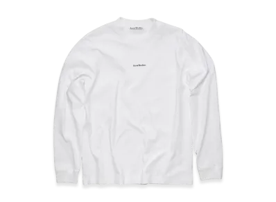 Acne Studios Logo Long Sleeve T-Shirt "Optic White"