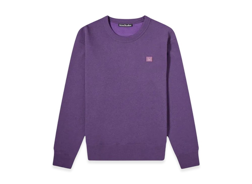 Acne Studios Fairview Face Crewneck Sweatshirt "Electric Purple"