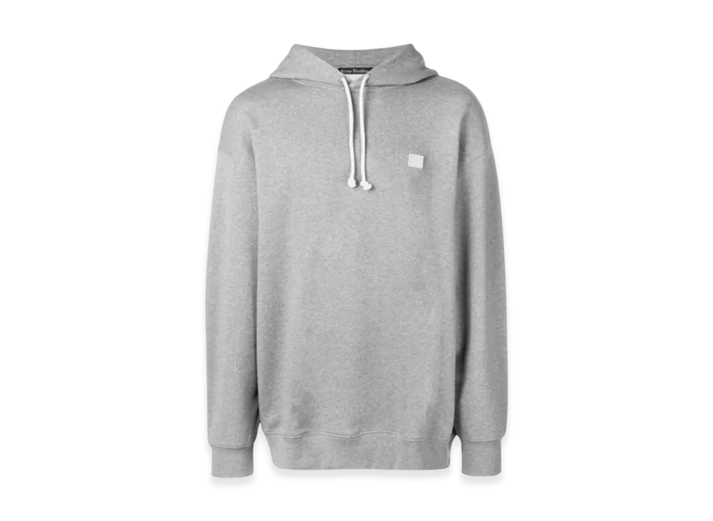 Acne Studios Farrin Face Oversized Hooded Sweatshirt "Light Grey Melange"