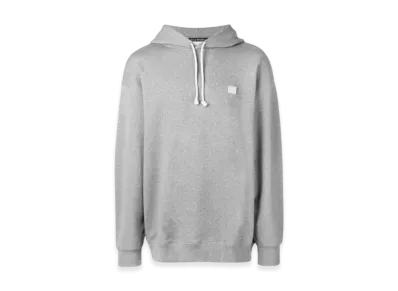 Acne Studios Farrin Face Oversized Hooded Sweatshirt "Light Grey Melange"