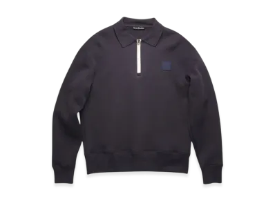 Acne Studios Ferd Face Half Zip Sweatshirt "Navy"