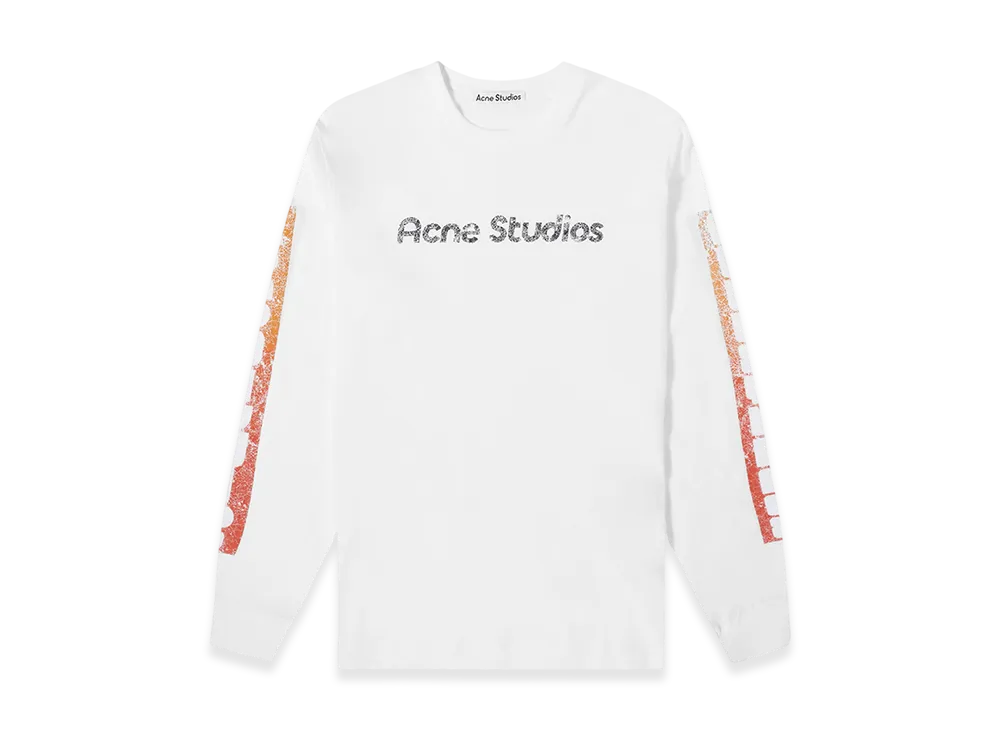 Acne Studios Logo Long Sleeve T-Shirt "Optic White"