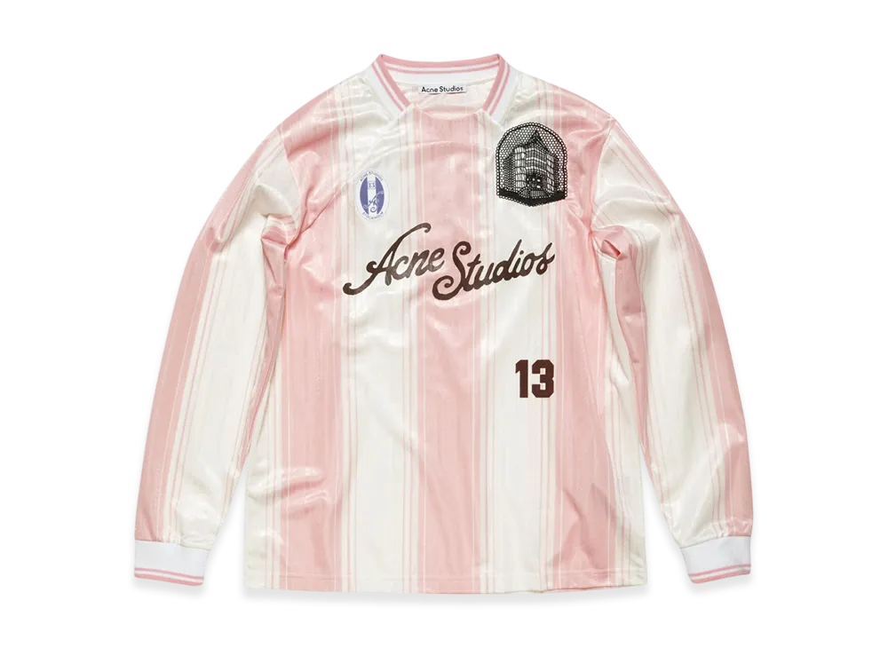 Acne Studios Logo Long Sleeve T-Shirt "Pink/White"