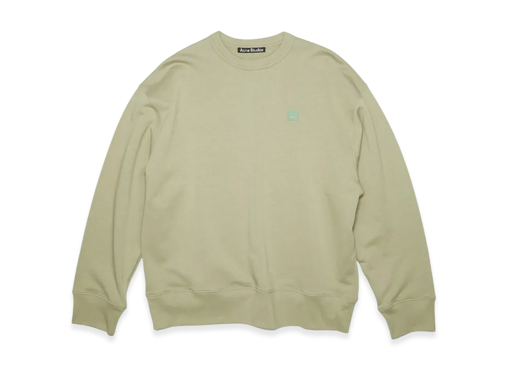 Acne Studios Fonbar Face Crewneck Sweatshirt "Eucalyptus Green"