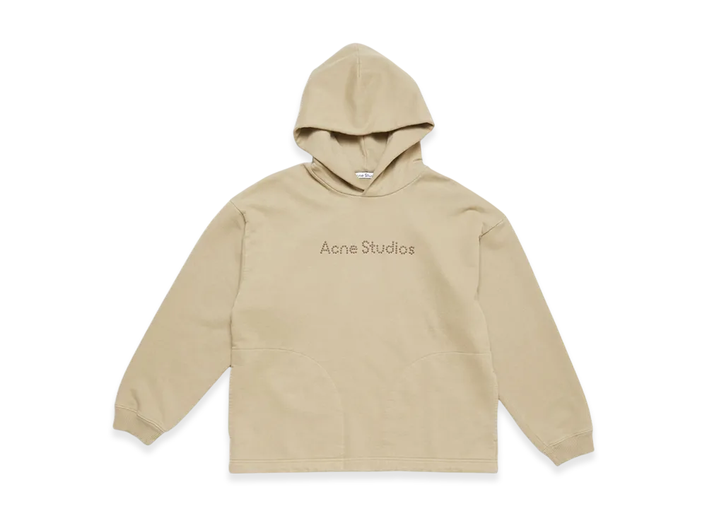 Acne Studios Logo Hooded SweaT-Shirt "Sand Beige"