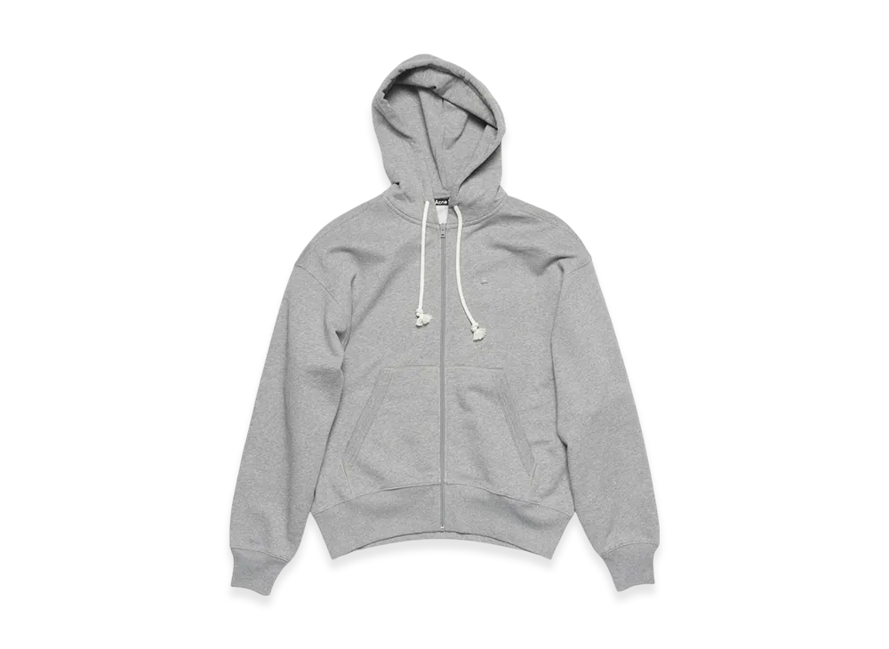 Acne Studios Hooded Zip Sweater "Light Grey Melange"