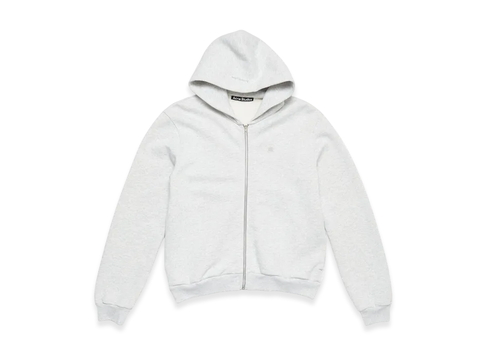 Acne Studios Hooded Zipper Sweater "Pale Grey Melange"